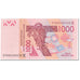Banknote, West African States, 1000 Francs, 2003, Undated (2003), KM:715Ka
