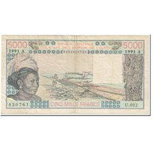 Banknote, West African States, 5000 Francs, 1991, Undated (1991), KM:108Ar