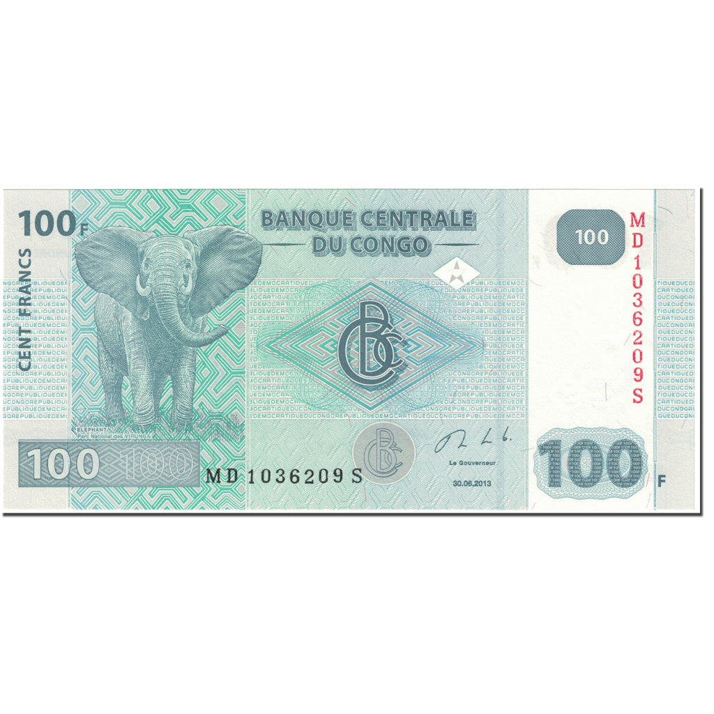 Banknote, Congo Democratic Republic, 100 Francs, 2013, 2003-06-30, KM:98a
