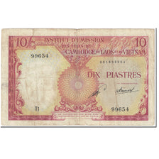 Banknote, FRENCH INDO-CHINA, 10 Piastres = 10 Dong, 1953, Undated (1953)