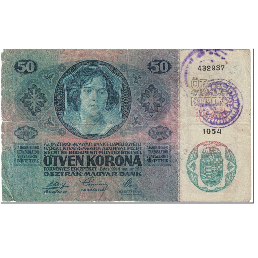 Banknote, Austria, 50 Kronen, 1914, 1914-01-02, KM:15, AG(1-3)