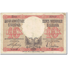 Banknote, Albania, 10 Lek, 1940, Undated (1940), KM:11, VF(20-25)