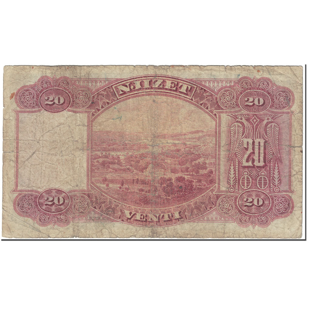 Billet, Albania, 20 Franka Ari, 1926, Undated (1926), KM:3a, TB