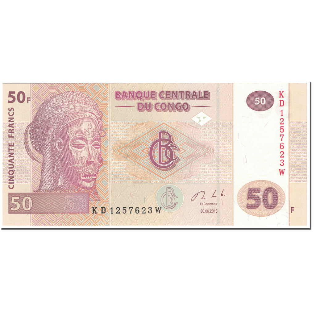 Banknote, Congo Democratic Republic, 50 Francs, 2013, 2013-06-30, KM:97a