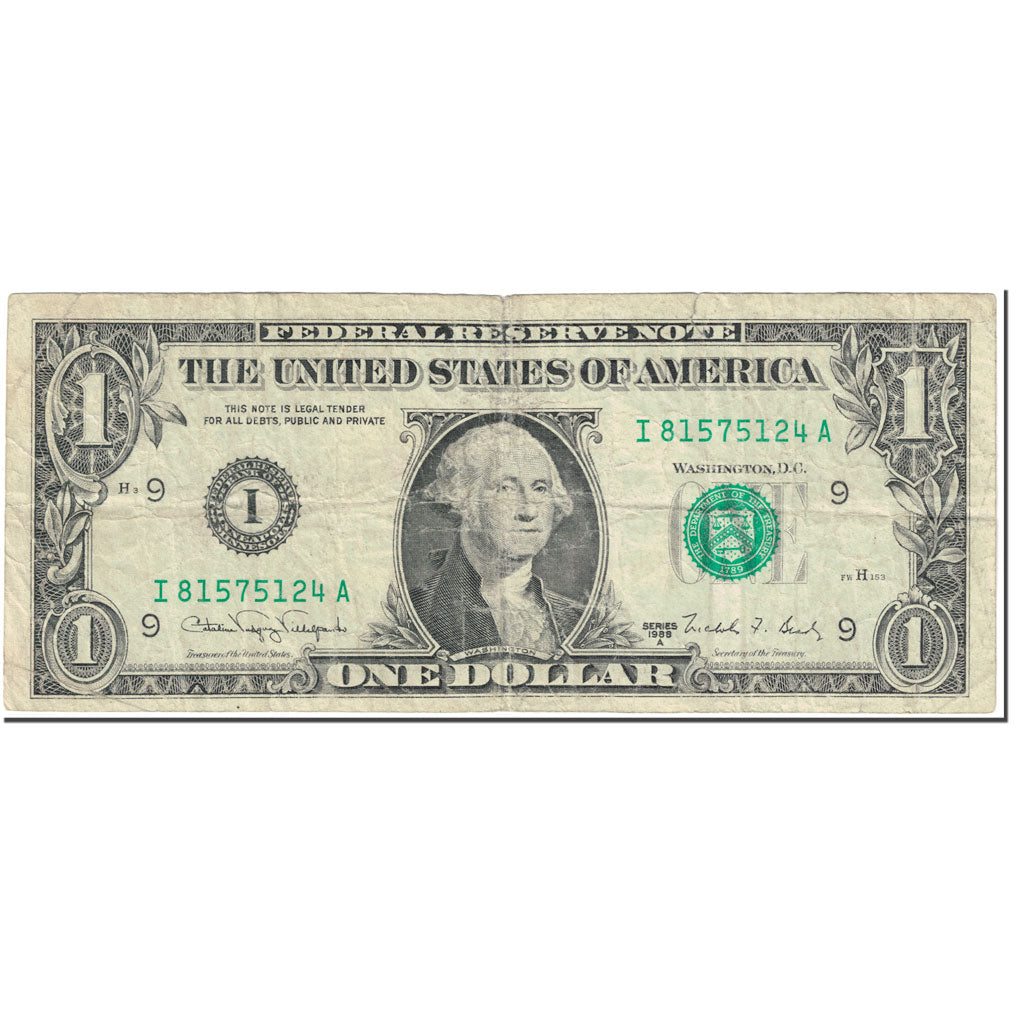 Banknote, United States, One Dollar, 1988, 1988A, KM:3852, VF(20-25)