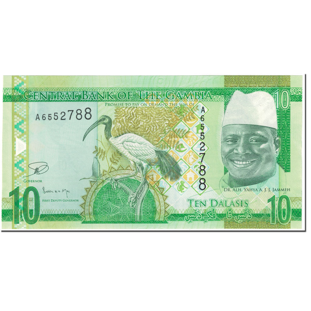 Banknote, Gambia, 10 Dalasis, 2015, Undated (2015), KM:32, UNC(65-70)