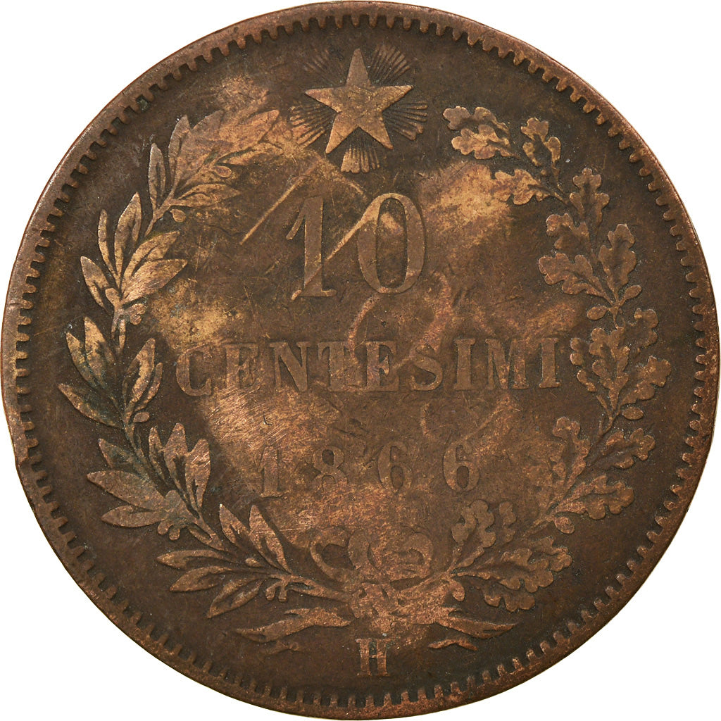 Italië, Token, Le Picotin Apéritif, Contremarque sur 10 Centesimi, 1866, FR+