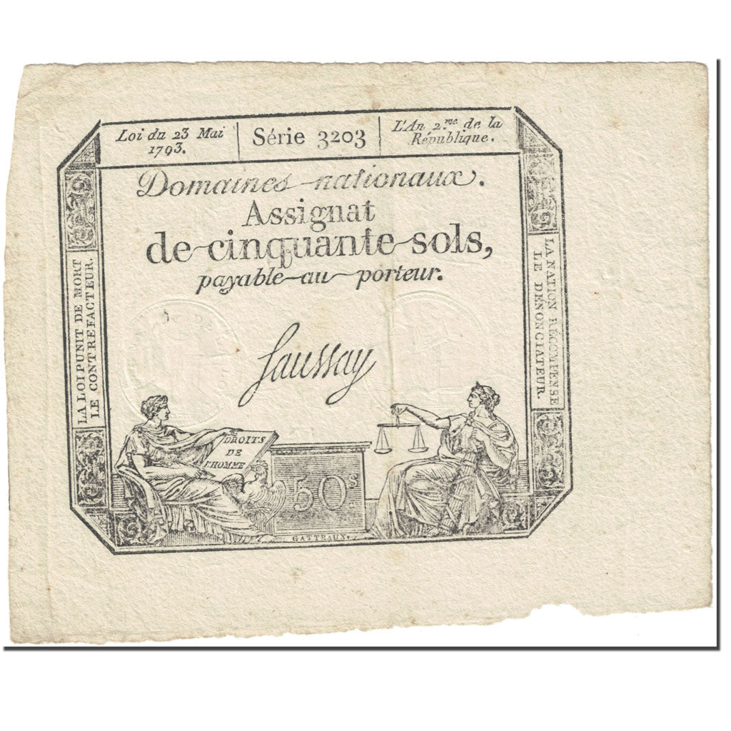 Frankreich, 50 Sols, 1973, 1793-05-23, SS, KM:A70b