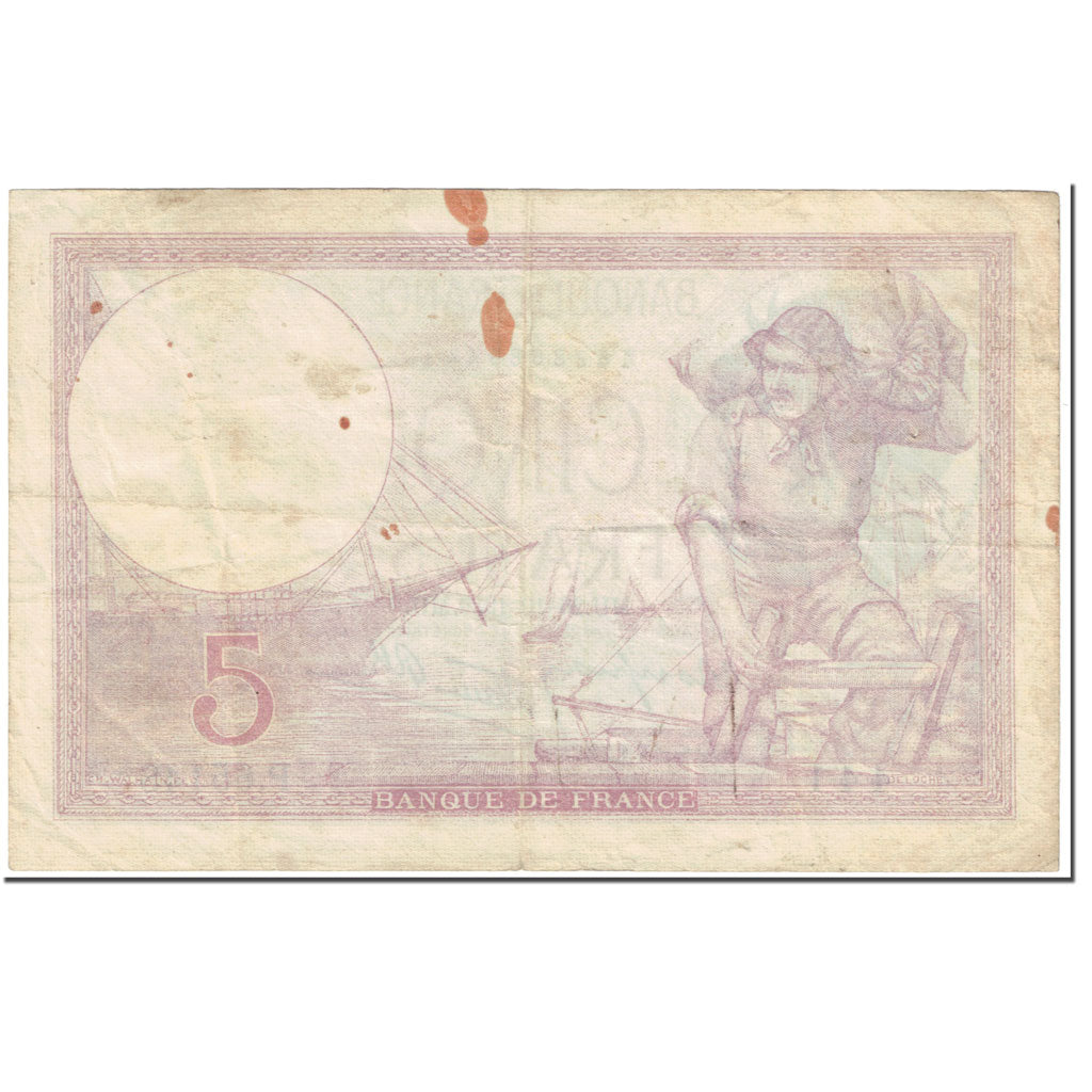 Francia, 5 Francs, 5 F 1917-1940 ''Violet'', 1939, 1939-10-26, MB, Fayette:4.13