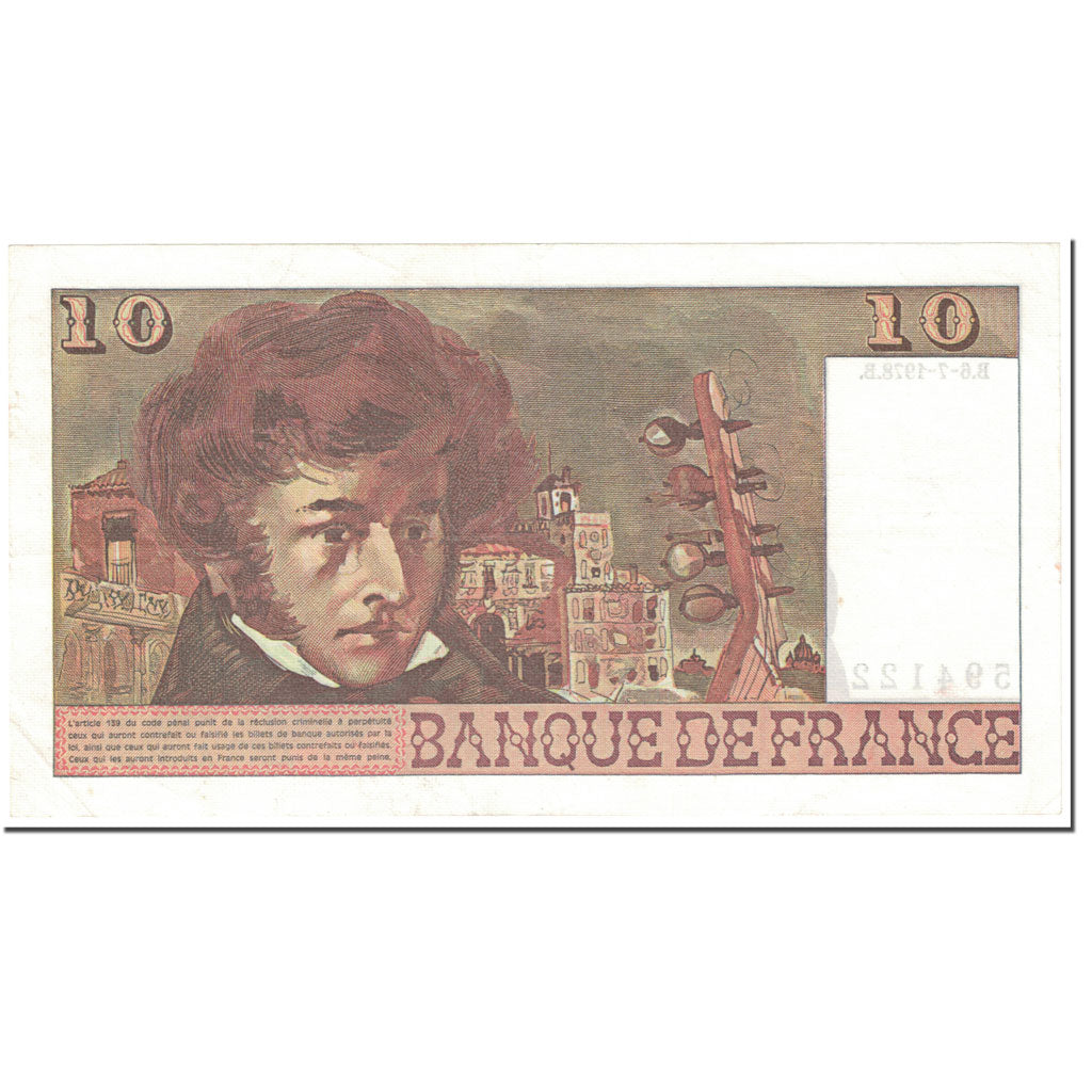 Francia, 10 Francs, 10 F 1972-1978 ''Berlioz'', 1978, 1978-07-06, EBC