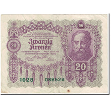 Banknote, Austria, 20 Kronen, 1922, 1922-01-02, KM:76, VG(8-10)