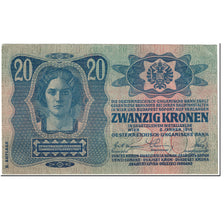 Banknote, Austria, 20 Kronen, 1913, 1913-01-02, KM:14, AU(55-58)