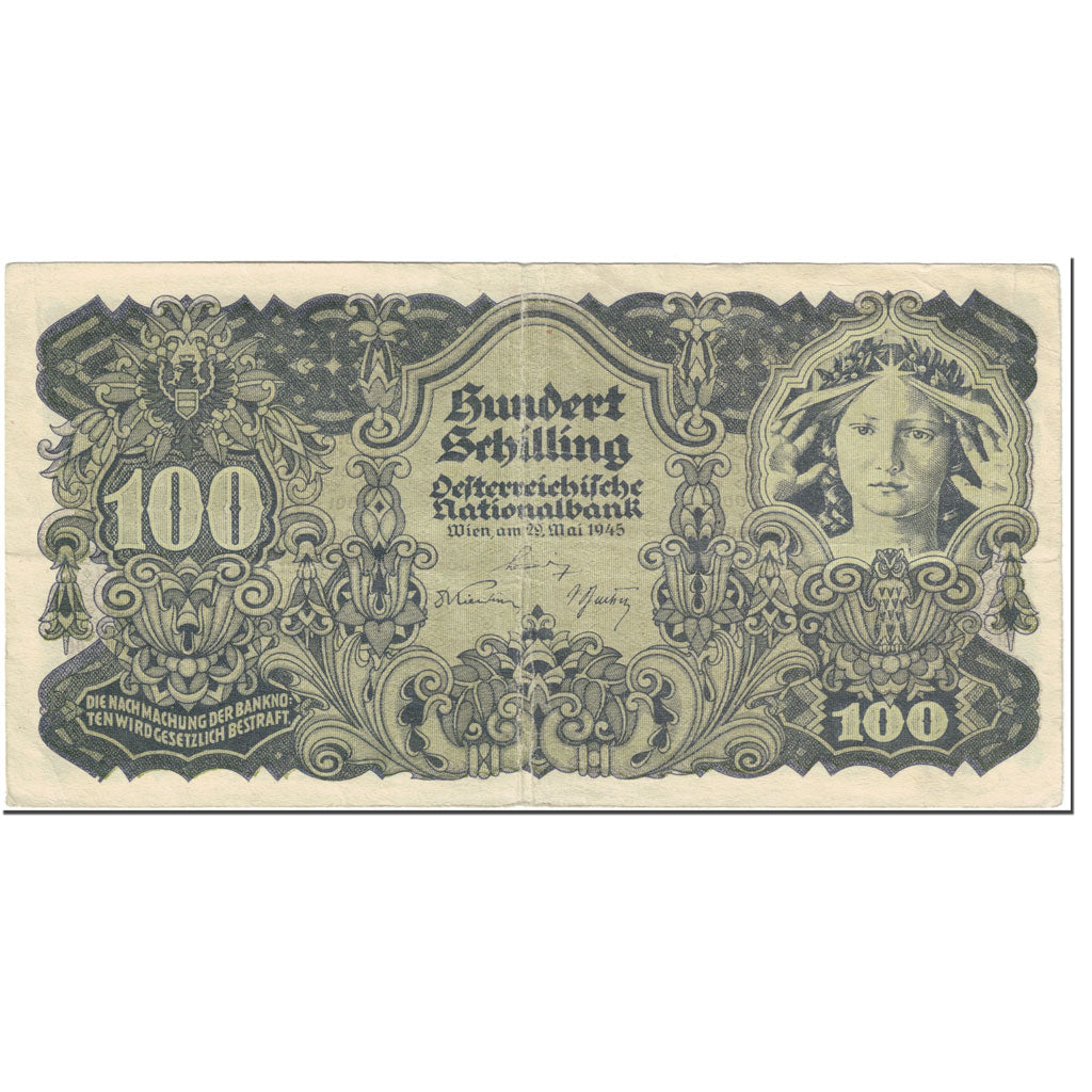 Banknote, Austria, 100 Schilling, 1945, 1945-05-29, KM:118, EF(40-45)