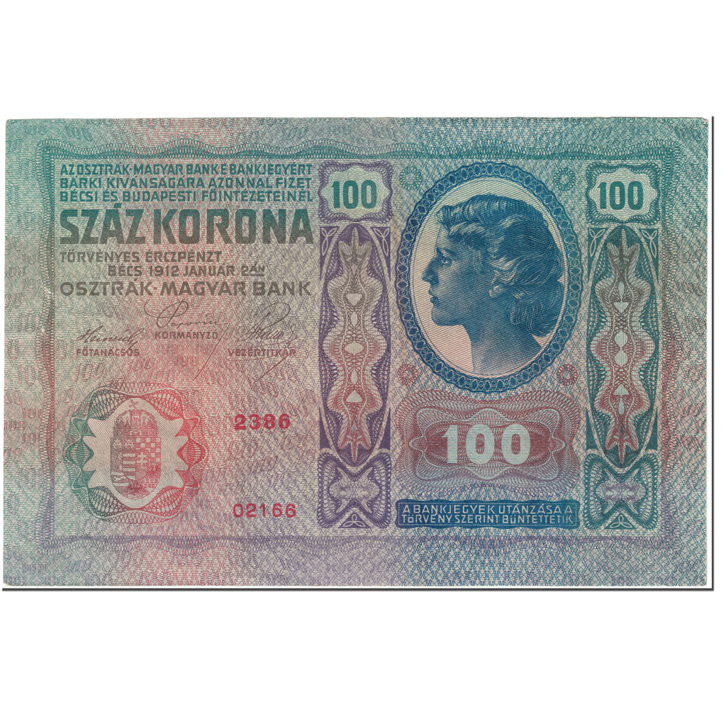 Banknote, Austria, 100 Kronen, 1912, 1912-01-02, KM:12, VF(20-25)