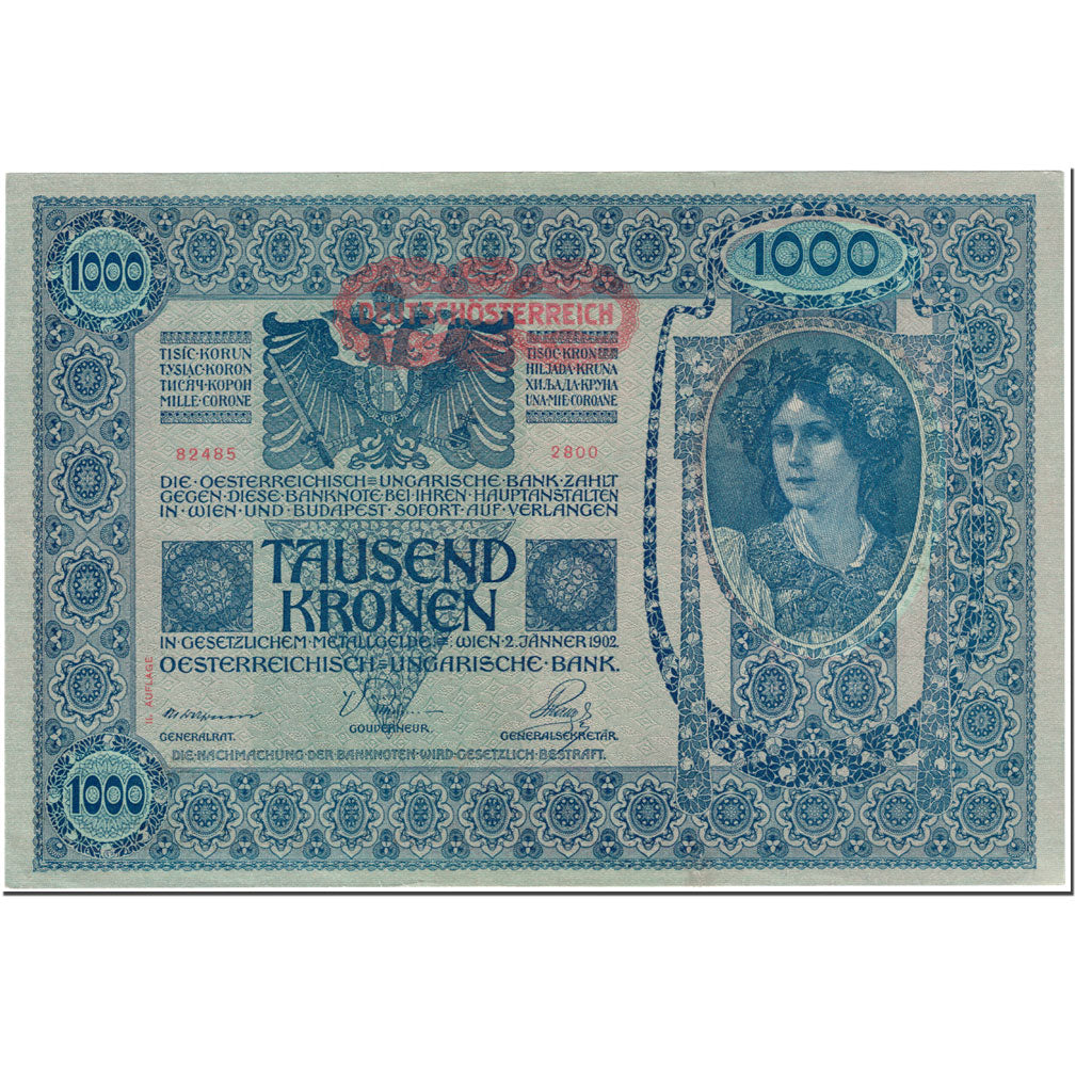 Banknote, Austria, 1000 Kronen, 1919, 1919-01-02, KM:60, UNC(63)