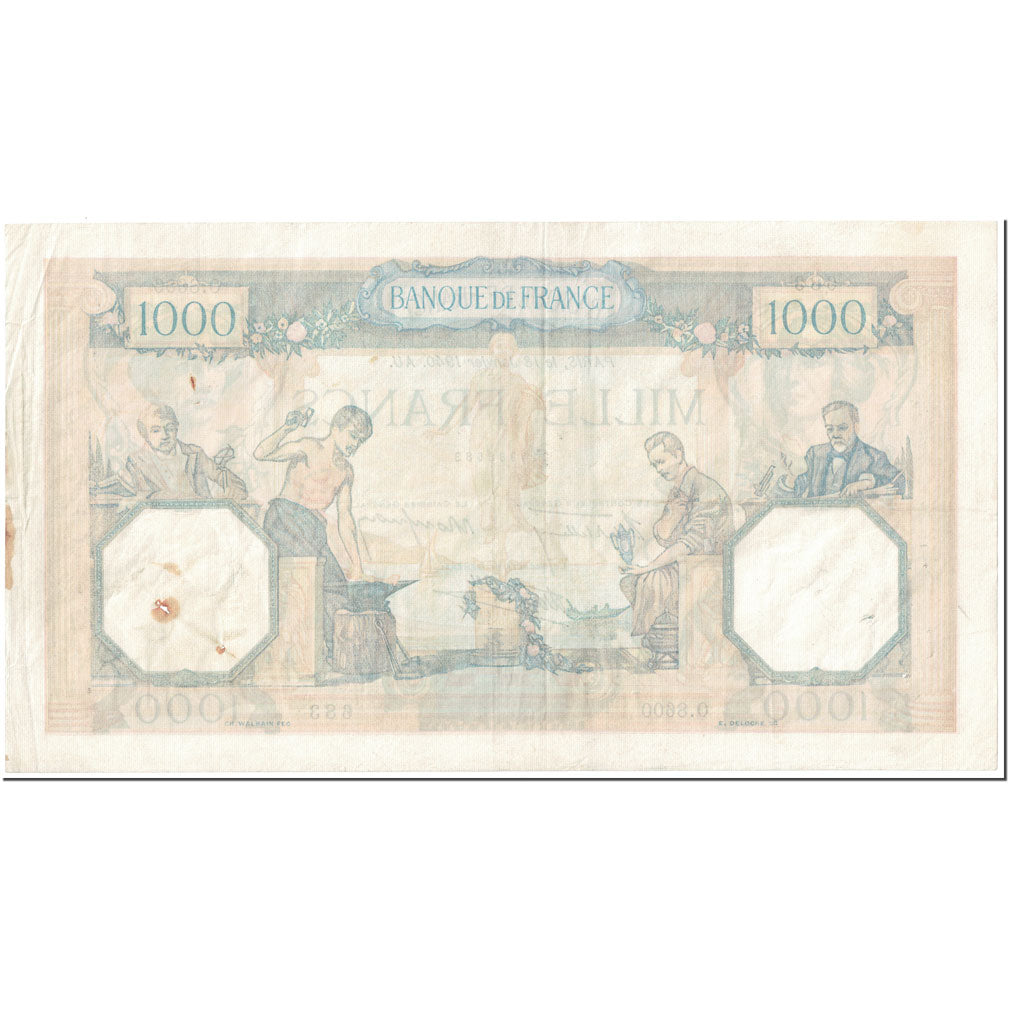 France, 1000 Francs, 1 000 F 1927-1940 ''Cérès et Mercure'', 1940, 1940-01-18