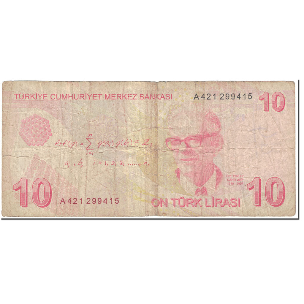 Geldschein, Türkei, 10 Lira, 2009, Old Date 1970-10-14, KM:223, S