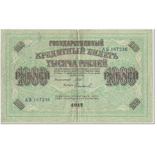 Banknote, Russia, 1000 Rubles, 1917, Undated (1917), KM:37, VF(20-25)