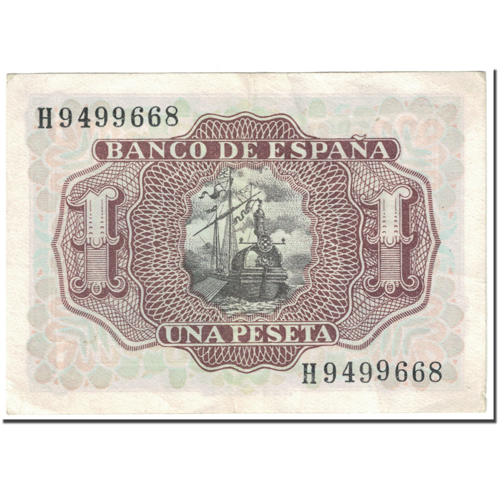 Billet, Espagne, 1 Peseta, 1953, 1953-07-22, KM:144a, TTB