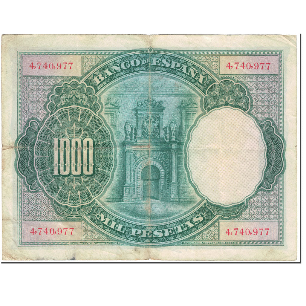 Banknote, Spain, 1000 Pesetas, 1936, OLD DATE 1925-07-01, KM:70c, VF(20-25)