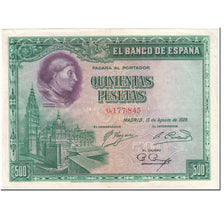 Billete, 500 Pesetas, 1928, España, 1928-08-15, KM:77a, EBC