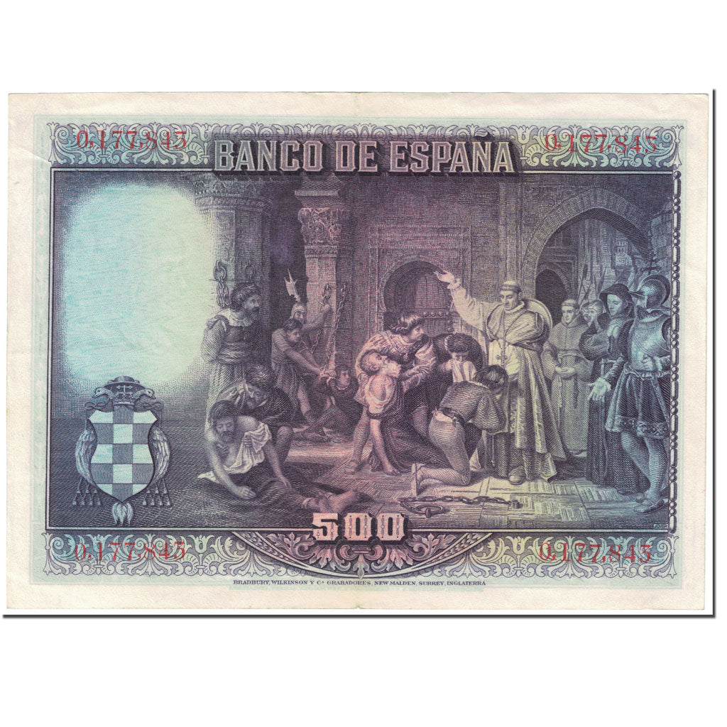 Billete, 500 Pesetas, 1928, España, 1928-08-15, KM:77a, EBC