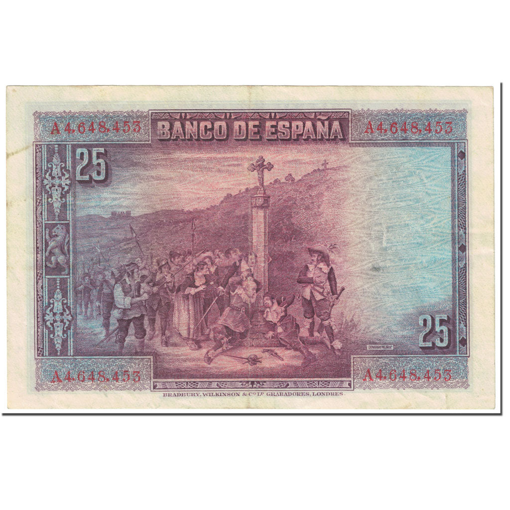 Banknote, Spain, 25 Pesetas, 1928, 1928-08-15, KM:74a, EF(40-45)