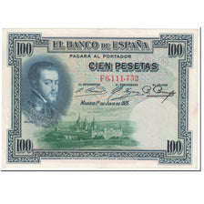 Banknote, Spain, 100 Pesetas, 1936, OLD DATE 1925-07-01, KM:69c, EF(40-45)