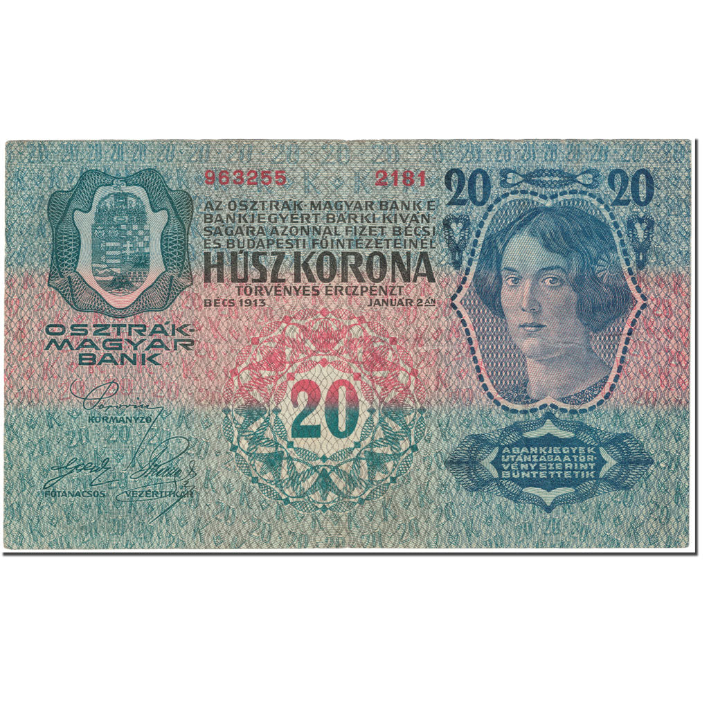 Banknote, Austria, 20 Kronen, 1913, 1913-01-02, KM:13, EF(40-45)