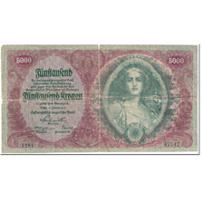 Banknote, Austria, 5000 Kronen, 1922, 1922-01-02, KM:79, VG(8-10)