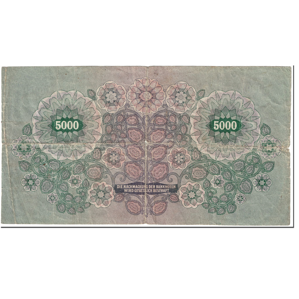 Banknote, Austria, 5000 Kronen, 1922, 1922-01-02, KM:79, VG(8-10)