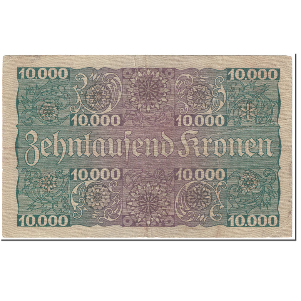 Banknote, Austria, 1 Schilling on 10,000 Kronen, 1924, 1924-01-02, KM:87