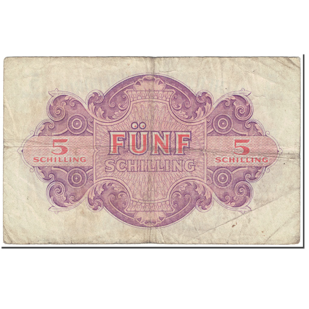 Banknote, Austria, 5 Schilling, 1944, SÉRIE 1944., KM:105, VF(20-25)