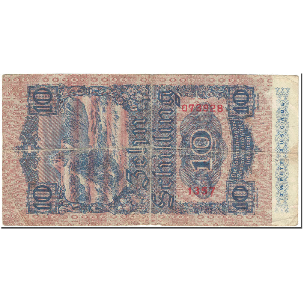 Banknote, Austria, 10 Schilling, 1945, 1945-05-29, KM:114, VF(20-25)