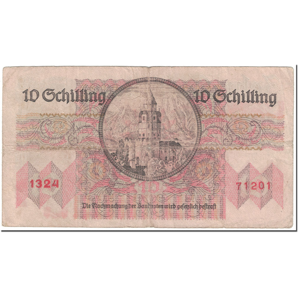 Banknote, Austria, 10 Schilling, 1946, 1946-02-02, KM:122, VF(20-25)