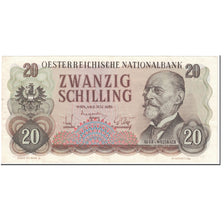 Banknote, Austria, 20 Schilling, 1956, 1967-07-02, KM:136a, AU(55-58)