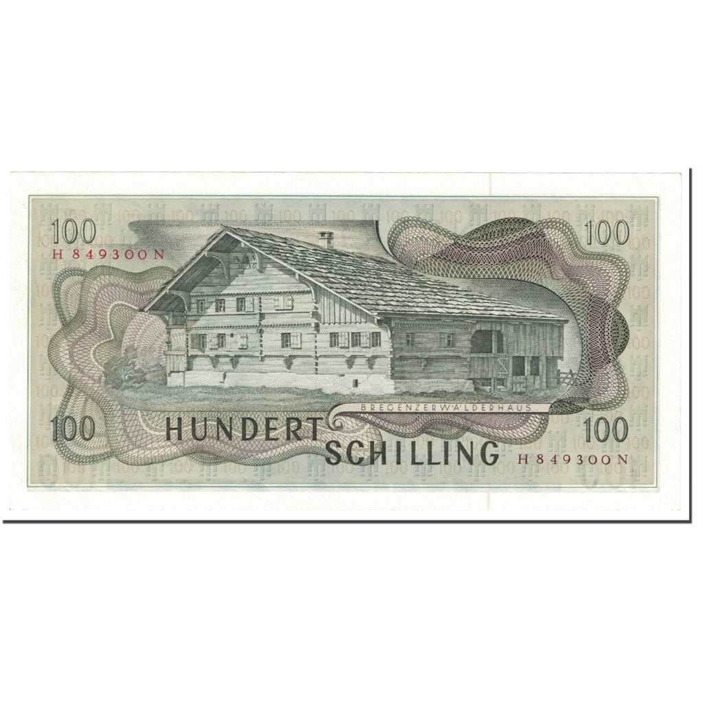 Banknote, Austria, 100 Schilling, 1969, 1969-01-02, KM:145a, UNC(65-70)