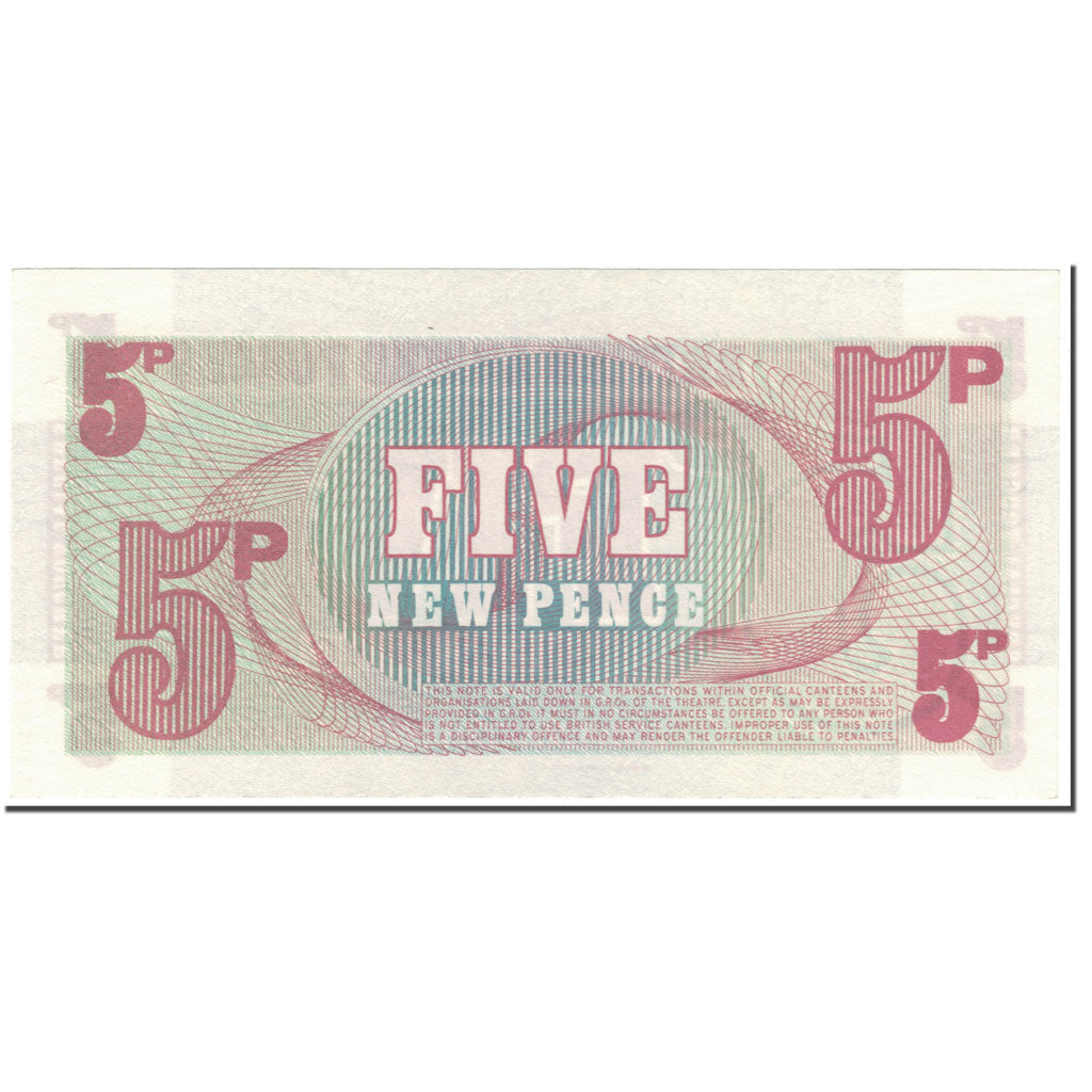 Banknote, Great Britain, 5 New Pence, 1972, Undated (1972), KM:M47, UNC(65-70)