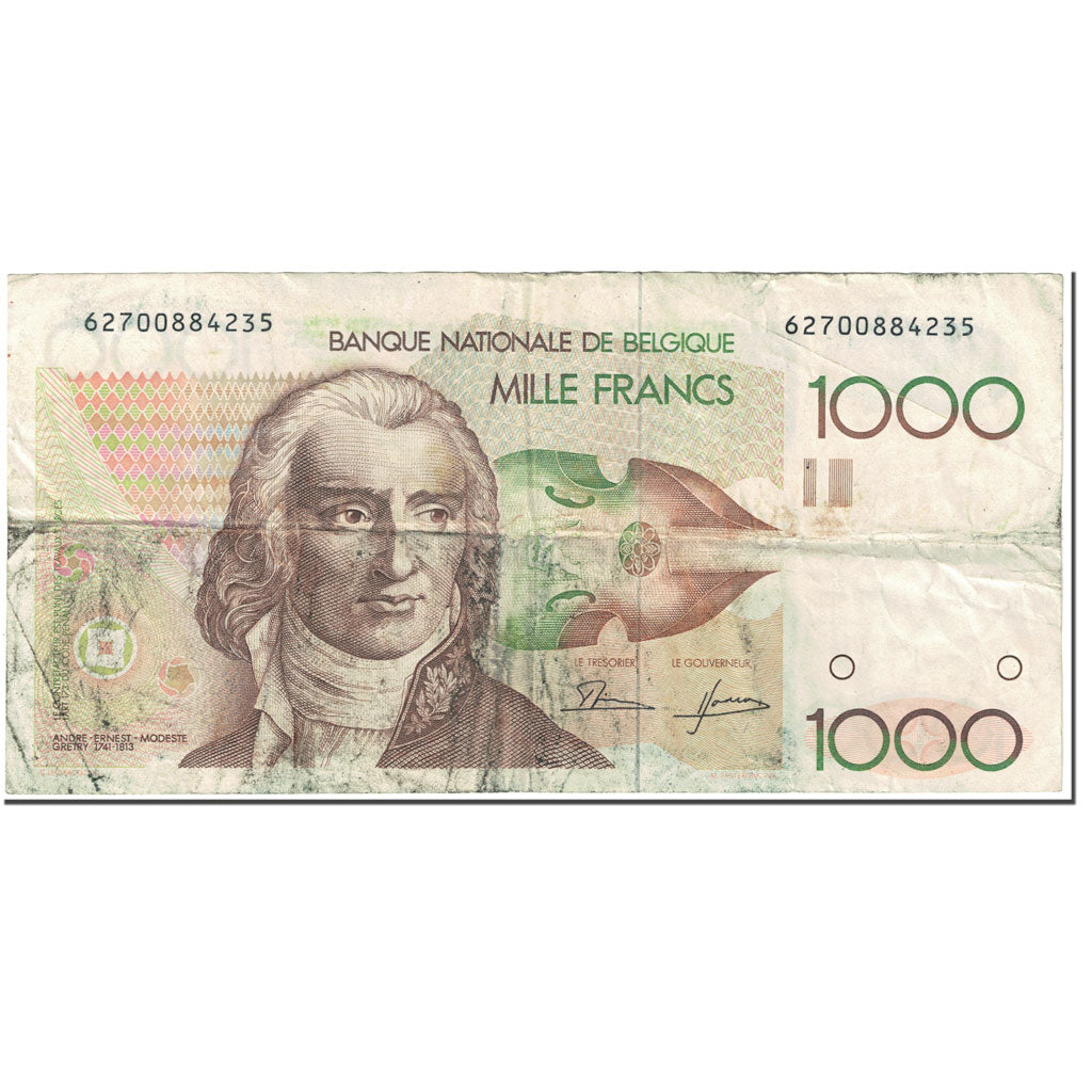 Banknote, Belgium, 1000 Francs, 1980-1996, Undated (1980-1996), KM:144a