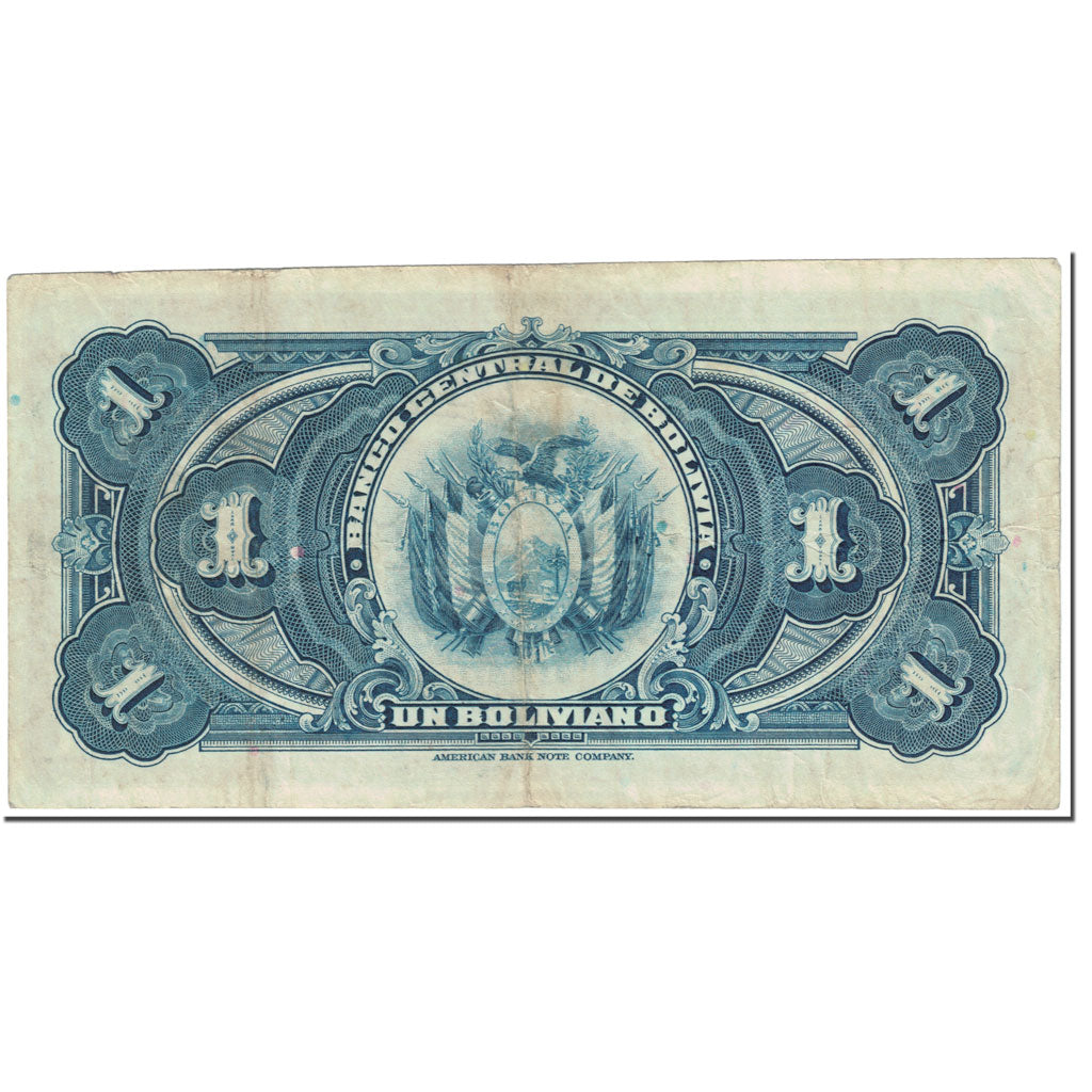 Geldschein, Bolivien, 1 Boliviano, 1928, 1928-07-20, KM:118a, SS