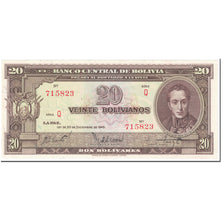 Geldschein, Bolivien, 20 Bolivianos, 1945, 1945-12-20, KM:140a, UNZ