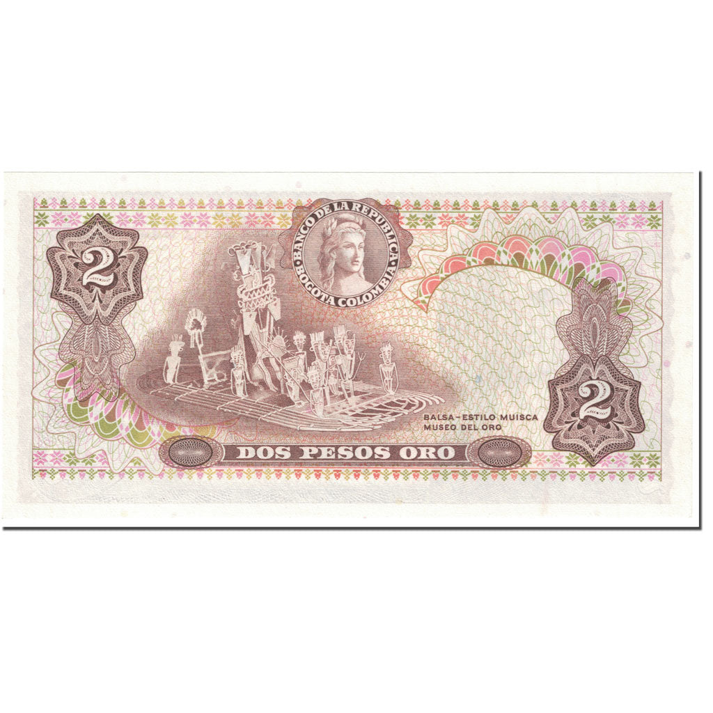 Banknote, Colombia, 2 Pesos Oro, 1972, 1972-01-01, KM:413a, UNC(65-70)