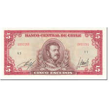 Banknote, Chile, 5 Escudos, 1964, Undated (1964), KM:138, UNC(65-70)