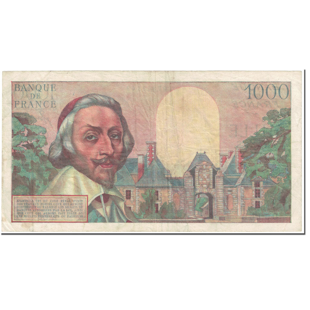 Frankreich, 1000 Francs, 1 000 F 1953-1957 ''Richelieu'', 1954, 1954-10-07, S