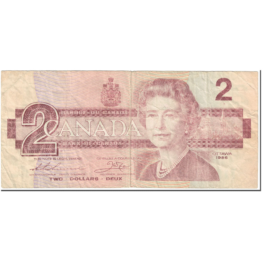Biljet, Canada, 2 Dollars, 1986, Undated (1986), KM:94a, TB
