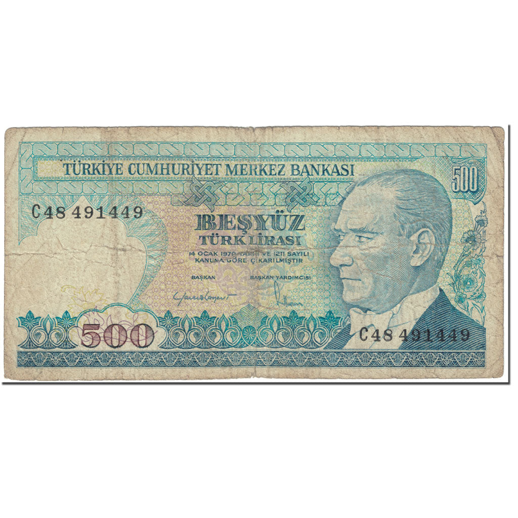 Biljet, Turkije, 500 Lira, 1984-89, Undated (1984-89), KM:195, TB
