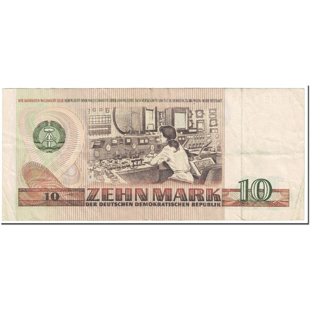 Banknote, Germany - Democratic Republic, 10 Mark, 1971, Undated (1971), KM:28b