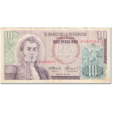 Banknote, Colombia, 10 Pesos Oro, 1976, 1976-07-20, KM:407f, EF(40-45)
