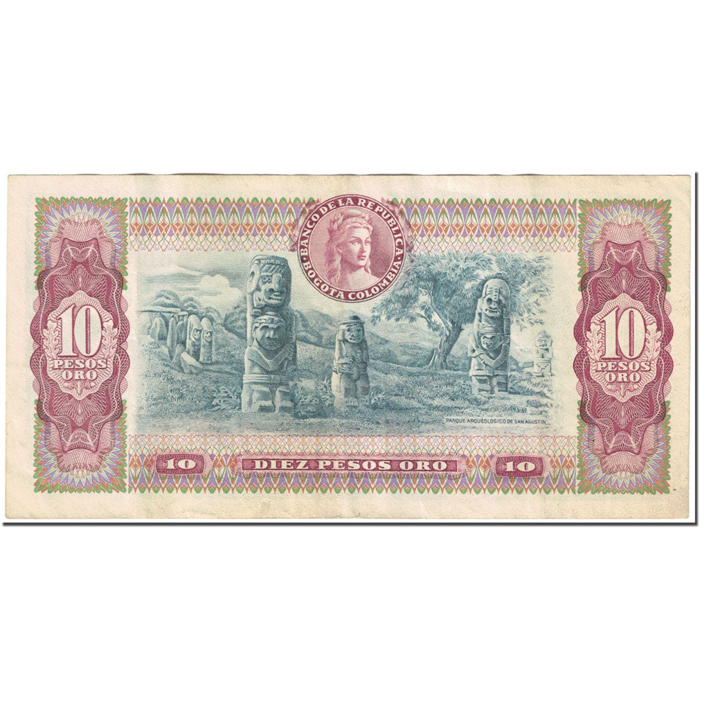 Banknote, Colombia, 10 Pesos Oro, 1976, 1976-07-20, KM:407f, EF(40-45)