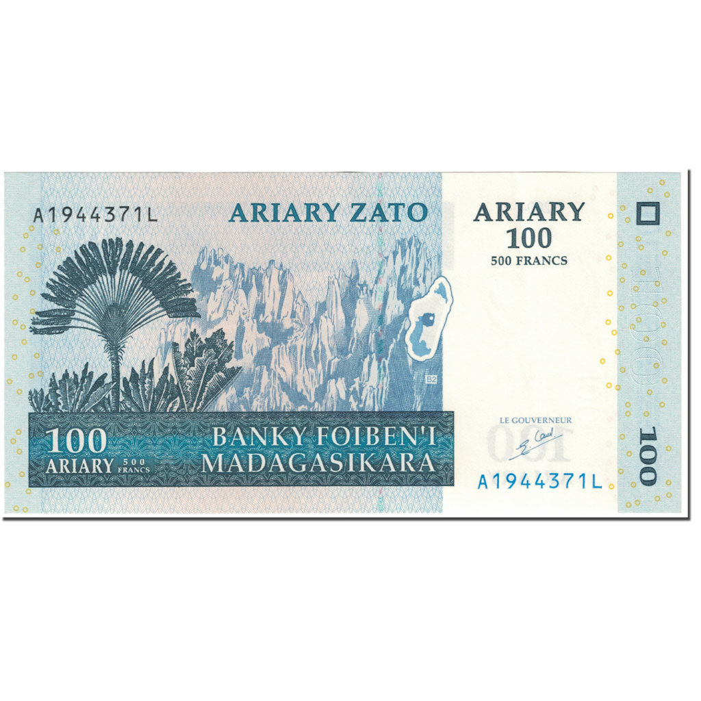 Billete, 100 Ariary, 2004, Madagascar, Undated (2004), KM:86a, SC